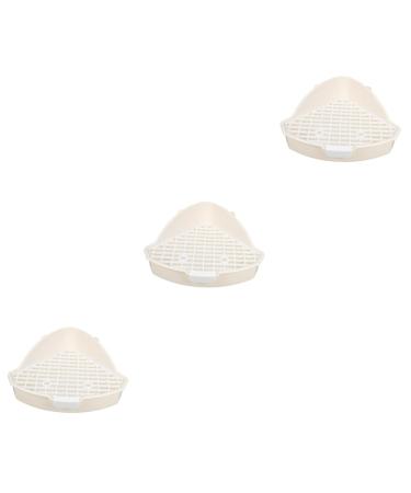 BESPORTBLE 3pcs Rabbit Triangle Potty Toilet Pets Pet Litter Basin Guinea Pig Potty Hamster Indoor Abs White 25.00X19.00X10.00CMx3pcs Whitex3pcs