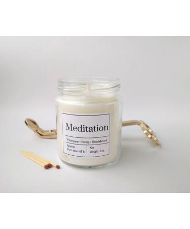 Natural Vegan Scented Candle for Meditation | Stress Relief Gift for Mom | Spa Day at Home | White Soy Wax - Buy Online on GoSupps.com