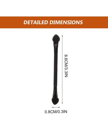 BELLIFFY 25 Pcs Dual Ended Makeup Brush Black Makeup Plastic Eyeshadow Sponge Brush - Buy Online on GoSupps.com