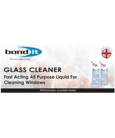 Bond It GLASS CLEANER Fast Acting All Purpose Liquid For Cleaning Windows Light BlueTrigger Spray for Easy Application on 1 Litre Bottle - Buy Online on GoSupps.com