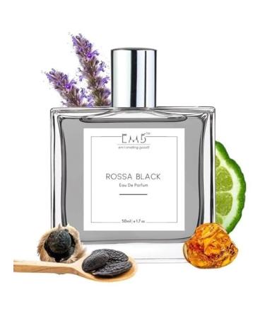 EMS Roossa Blaack Perfume for Men | Amber Musky Warm Spicy Fragrance | EDP Strong and Long Lasting Spray | Luxury Gift for Him | (50ml / 1.7 Fl Oz)
