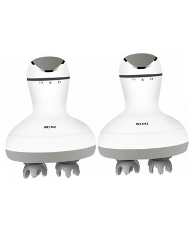 Beaupretty 2st head massage device portable massage lying portable massage device relaxation massager for the scalp scalp massager multifunction tools massage ABS white