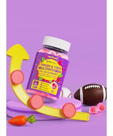 Multivitamin Filled Gummies for Teen Boys Girls 12-17 18 19 Kids 10+ Multivitamin with Omega 3 Calcium + Magnesium + Zinc Multi-Minerals for Adolescent 10-19S Brain Bone Energy Immune 60 Count (Pack of 1) - Buy Online on GoSupps.com