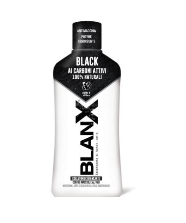 Buy 3x Blanx Collutorio Black Mouthwash - 100% Natural Activated Carbon (500 ml) + Italian Gourmet Polpa (400g) - International Shipping - Buy Online on GoSupps.com