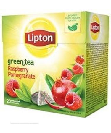  Lipton LIPTON - Set of 6 Green Tea Pyramids with Raspberry and Pomogranate (20 Tea Bags) - Buy Online on GoSupps.com