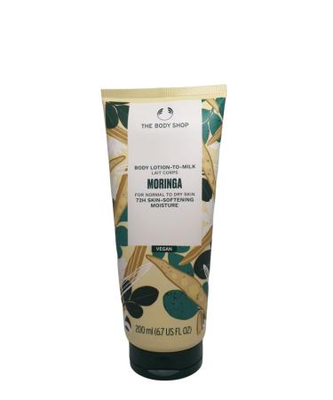 The Body Shop MORINGA Body Lotion-To-Milk For Normal to Dry Skin 72H Moisture VEGAN 200 ml
