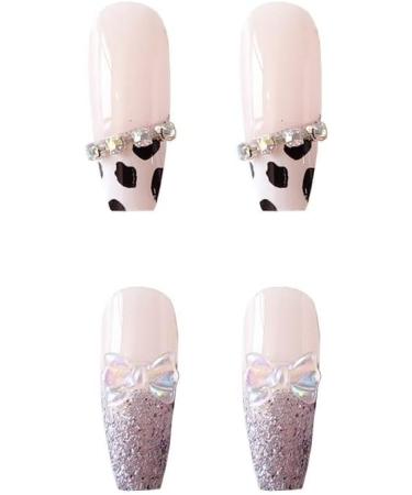 Press on Nails Fake Nails Full Cover Nude False Nails Artificial Finger Acrylic Nail Manicure Kit Artificial Ballerina Nail Tips Fingernails Decoration for Women Girls Nail Art (Color : A) (A) - Buy Online on GoSupps.com
