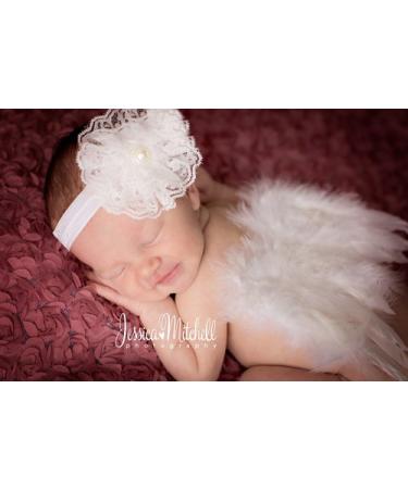 Natural Feather Angel Butterfly Wings - Newborn Baby Photo Prop in Various Colors | White Option Available - Buy Online on GoSupps.com