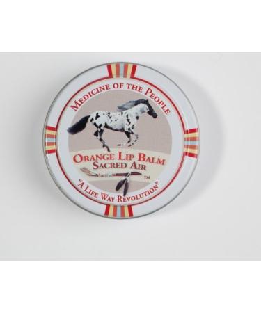 3 Tins of Navajo Medicine Of The People Orange Lip Balm - Sacred Air 0.75 oz Each - Christmas Stocking Stuffer - Powwow