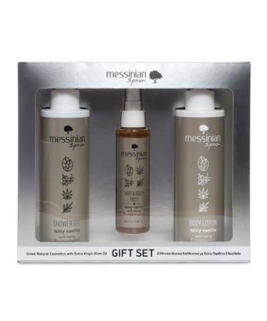 Messinian Spa Spicy Vanilla Silver Gift Set