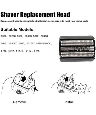 Buy 52B Shaving Head for Braun Series 5 - Replacement Shear Compatible with 5020s 5040s 5050cc 5077cc - Best Accessories for Braun Electric Razors - Buy Online on GoSupps.com