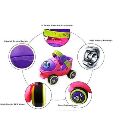 Adjustable Kids Quad Roller Skates Shoes with Safe Lock - Baby Blue - Buy Online on GoSupps.com
