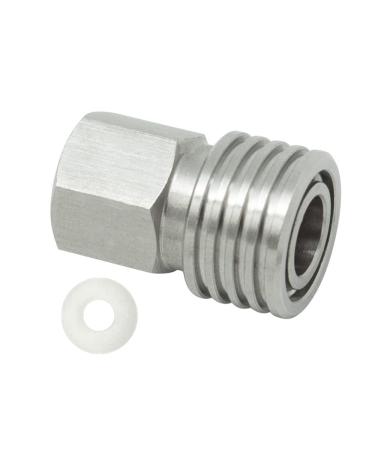 Paintball PCP Female Thread Stainless Steel Coupler HPA CO2 Air Tank Refill Connector Quick Disconnect Quick Release Adapter Fitting 1/8 NPT(New)