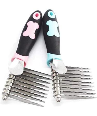 Anigood Professional Comb Dematting Rake Pet Shedding Tool Dog Cat Hair Grooming Brush (Blue) - Buy Online on GoSupps.com