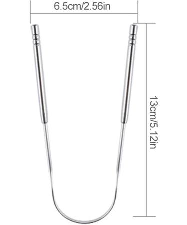 Stainless Steel Tongue Cleaner | U-Shaped Tongue Scraper for Bad Breath | Oral Care Tool - 1PC - Buy Online on GoSupps.com
