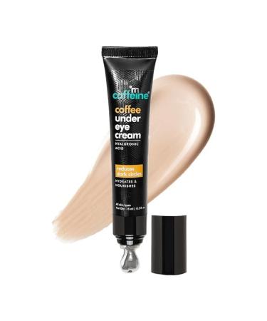 Co-ffee Under Eye Cream Gel for Dark Circles Fine Lines | 94% Users Saw Reduced Dark Circles | With Built-in Cooling Massage Applicator | Caffeine for Puffiness | For Women and Men - 15 gm