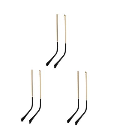 Gleavi 3 pairs of glasses legs glass replacement bars made of metal replacement for glasses brick glasses replacement glasses bar made of metal replacement arm glass replacement hinge plastic end men and women goldenx3stk 14x3cmx3pcs