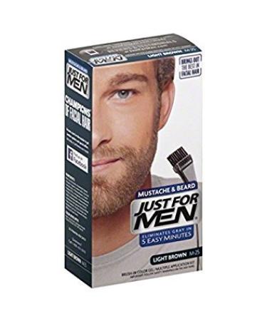 JUST FOR MEN Brush-In Color Gel M-25 Light Brown - Mustache & Beard Color for Men - Fast International Shipping - Buy Online on GoSupps.com
