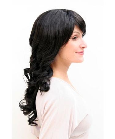WIG ME UP 9201L-1B | Curly Black Long Hair Wig with Parting - Stylish & Comfortable for All Occasions - International Shipping Available - Buy Online on GoSupps.com