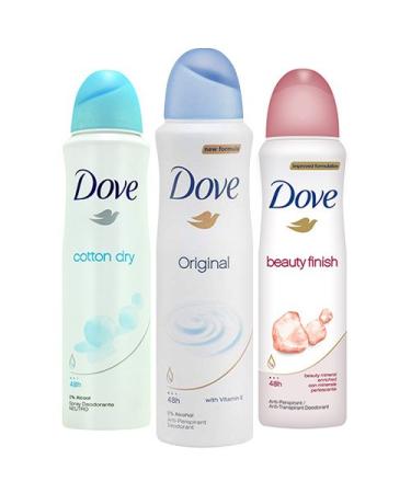 (3 Pack) DOVE Dry Spray Antiperspirant 48-Hour Protection (Talco) 5oz - Buy Online on GoSupps.com