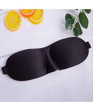 Sleep Mask Upgraded 3D Contoured 100% Blackout Eye Mask for Sleeping with Adjustable Strap Comfortable & Soft Night Blindfold for Women & Men Eye Shades for Travel/Naps (Black)