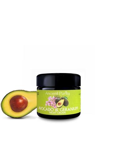 Ancient Purity Avocado Night Cream - 50ml (with Geranium) for Skin Health & Eczema