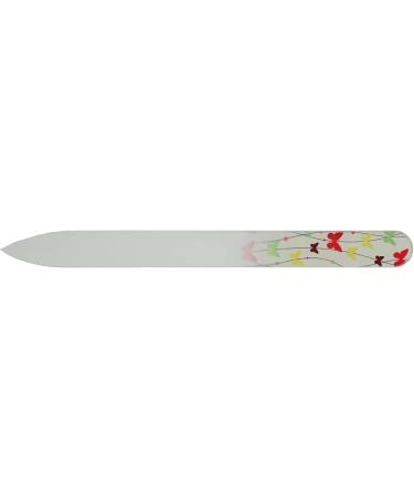 Double-Sided Glass Nail File - Etched Tempered Glass Butterfly Design 13.5cm | International Shipping Available - Buy Online on GoSupps.com