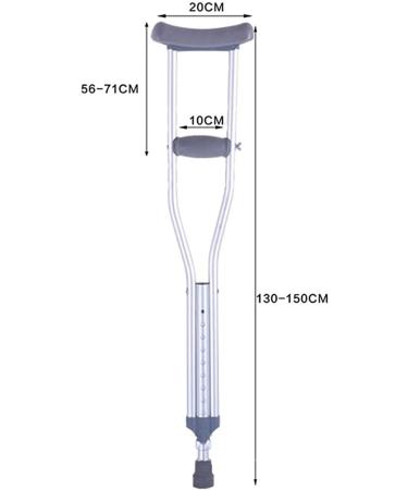 Crutches for Adults Underarm Portable Aluminum Crutches Underarm Crutches Disabled Person with Crutches Cane Telescopic Walking Stick - A Pair Great for Travel or Work (A S) Lucky Star A Large - Buy Online on GoSupps.com