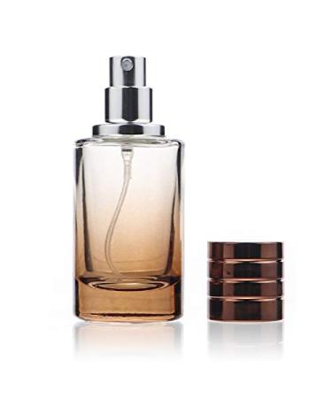 Z nitude Glassworks 50ml Glass Perfume Bottle Gradient Empty Cylindrical Bottle with Fine Mist Atomiser (Brown)