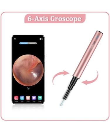 Ear Wax Removal Tool with Camera Ear Cleaning Tool Earwax Removal Kit Ear Cleaner with Camera Wireless HD Otoscope with 6 LED Lights Compatible with IOS & Android For Adults & Kids (Pink Gold) - Buy Online on GoSupps.com