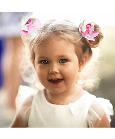 20PCS 3inch Flower Hair Clips - Butterfly Orchid Floral Bows Alligator Clips for Women Girls - Bridal Wedding Accessory - Beach Party Event D cor - Buy Online on GoSupps.com