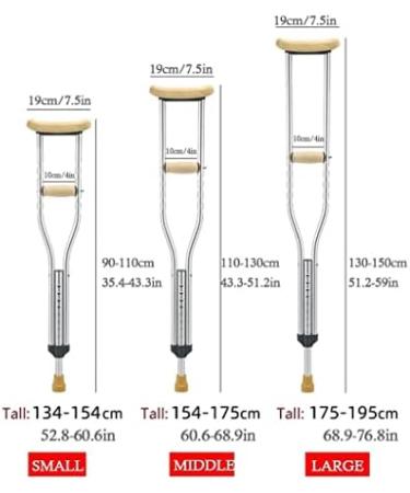 GHFTCCF 1 Pair Medical Crutches Adjustable Aluminum Crutches Adult Walker Medical Orthopedic Crutches Comfortable Handle Crutches Medium - Buy Online on GoSupps.com