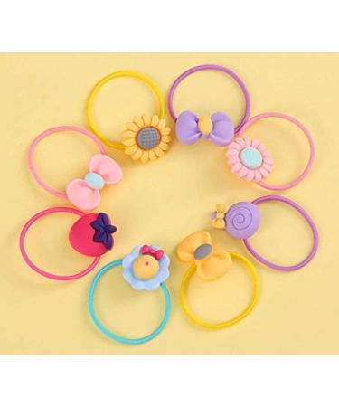Colorful Moselle Hair Tie Set - 40 Pink & Colorful Bands for Girls | Ponytail & Styling Accessories - Buy Online on GoSupps.com