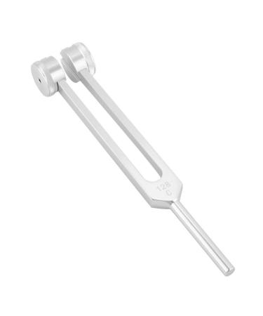 128HZ Tuning Fork with Fixed Weights & Chakra Hammer for Sound Massage | Aluminium Alloy Diagnostic Ear Sensorial Tuning Fork - Silver - Buy Online on GoSupps.com