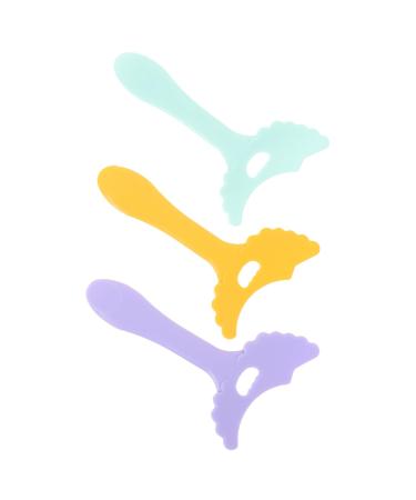 NOLITOY Chritmas 3 Pcs Tools Eyeshadow Silicone Eyeliner Aid Tool Eyeliner Tool for Makeup Baffle Applicator Make up