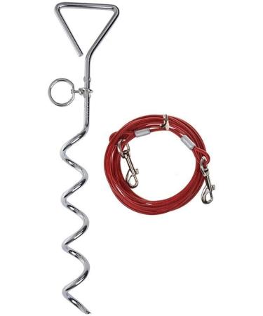 MSA DOG ANCHOR TIE DOWN STICK AND LEAD COMPLETE KIT - SAFELY SECURE YOUR DOG OR PET OUTSIDE AT HOME CAMPING OR CARAVAN