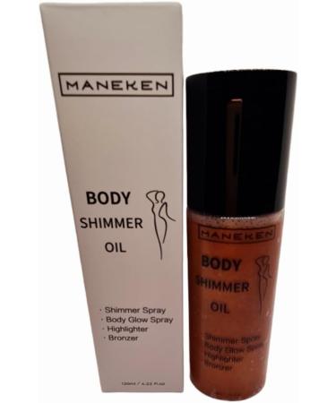 Maneken NEW Face and Body Shimmer Spray Golden Bronze Body Glow Highlighter Bronzer Body Beauty Moisturize Oil - Buy Online on GoSupps.com