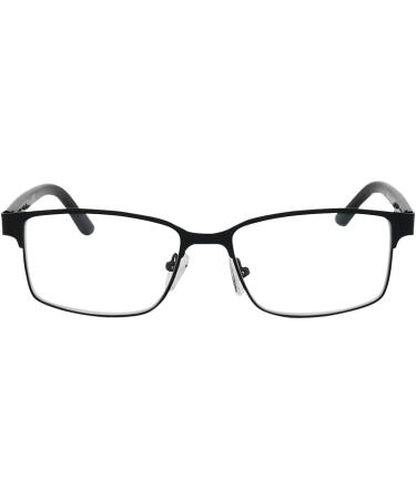 Mini Thin Metal Reading Glasses - Rectangular 2.5 Diopter - Black | Free Case | Stainless Steel Frame - Buy Online on GoSupps.com