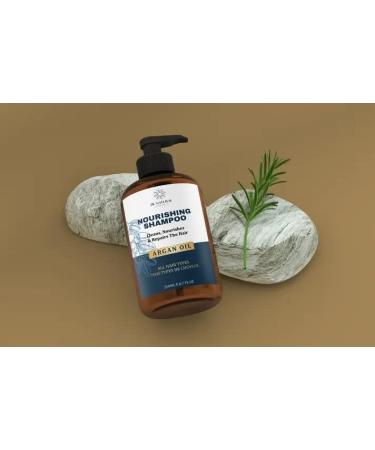 Shampooing l'huile d'argan marocaine soins & brillances pour cheveux secs et ab m s 250 Ml