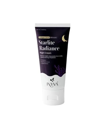 Starlite Radiance Night Cream | Intensive Hydration with Hyaluronic Acid Vitamin E & Algae Extract | Anti-Aging & Revitalising | Deep Moisturizing for All Skin Types - 3.38 Oz