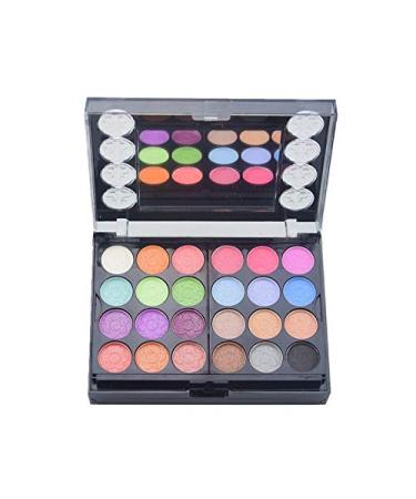 33 Bright Colors Eyeshadow Palette with Lip Gloss, Blush, Brushes | Highly Pigmented Cosmetic Makeup Kit - Buy Online on GoSupps.com