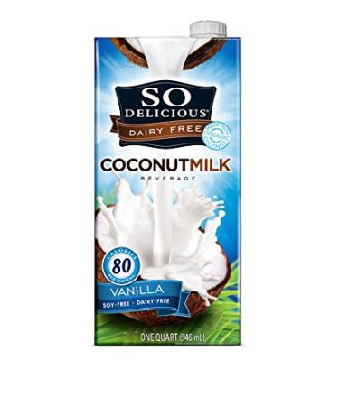 So Delicious Dairy-Free Organic Coconutmilk Beverage, Vanilla, 32 Ounce (Pack of 6) Plant-Based Vegan Dairy Alternative, Great in Smoothies Protein Shakes or Cereal