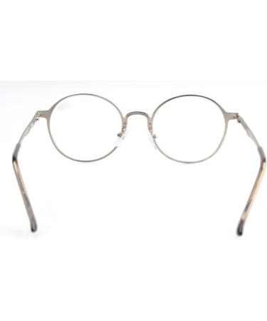 Eyekepper Retro Round Reading Glasses - Spring Hinge Silver 1.0 Diopter | Quality Eyewear for International Shipping - Buy Online on GoSupps.com
