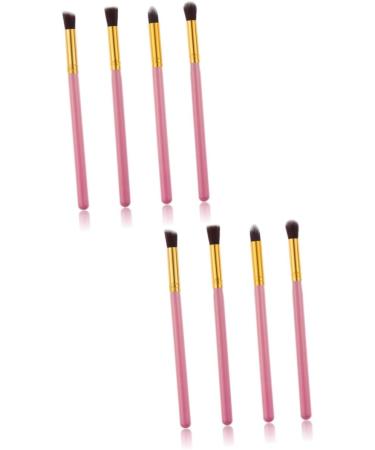 OHPHCALL 8 Pcs Eye Make-up Brush Kit Synthetic Hairs Brushes Foundation Makeup Brushes Eyeshadow Stick mediumx2pcs Pink+goldx2pcs - Buy Online on GoSupps.com