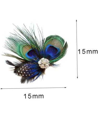 Girls Fashion Peacock Feather Hair Clip Feather Hair Pins Wedding Feather Fascinator Costume Hair Pins Wedding Feather Fascinator Accessories Wedding Feather Fascinator for Women & Girls - Buy Online on GoSupps.com