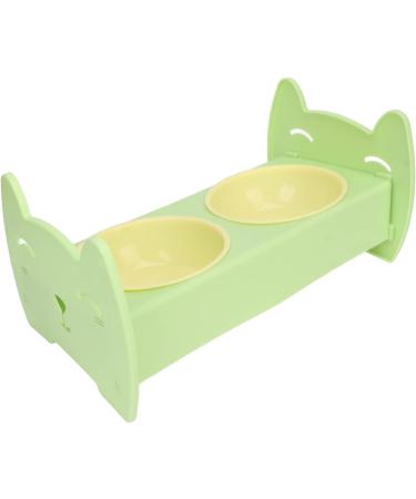 Miskall Double Pet Bowl - Leak-Proof Food-Safe Large Capacity Green Dog & Cat Bowl with Support Attachment - Buy Online on GoSupps.com
