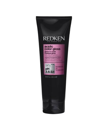 Redken For Colored Hair Intense Shine and Hydration Cleans Without Weighing Down pH Formula with Glycerin and Fatty Acids Acidic Color Gloss 1Min GlossinMask 250ML