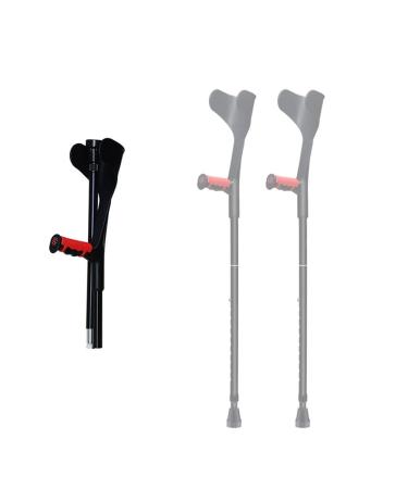 1 Pair 2 Units Crutches Adults Medical Forearm Crutches Folding Walking Sticks Adjustable Crutches for Adults and Children with Heights 140-190cm decorate Lucky Star Selfless dedication Black
