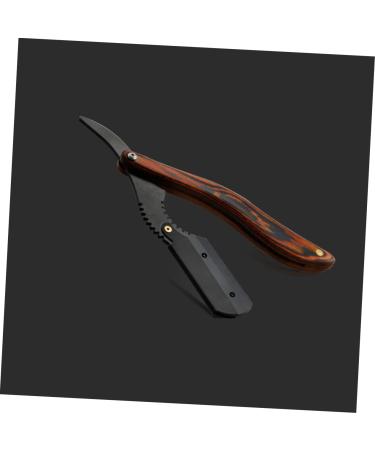 Minkissy Manual Razor - Professional Wood Handled Bart Razor for Men | Stainless Steel Cutting Tool | 16x3.3x1.2cm - Buy Online on GoSupps.com