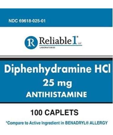 Diphenhydramine 25mg Generic Allergy Medicine Antihistamine - 200 Capsules (2 Bottles) - Buy Online on GoSupps.com